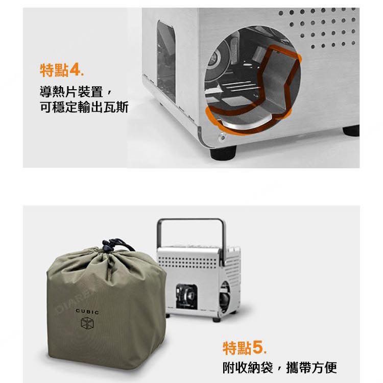 【Pro kamping領航家】KOVEA CUBIC復古方形暖爐