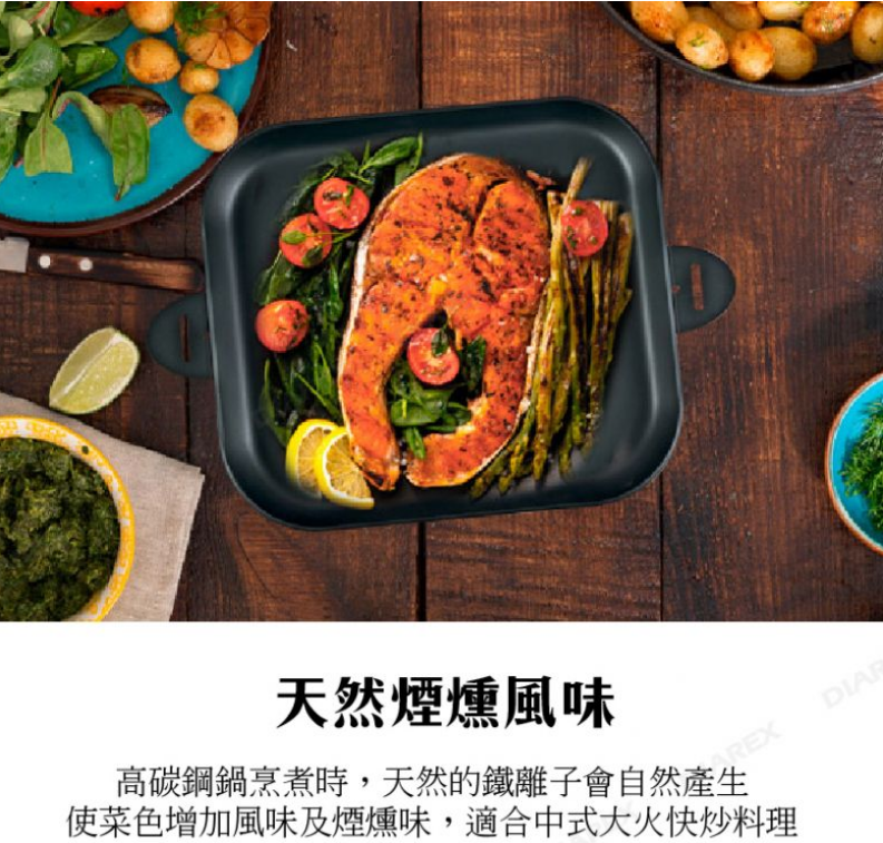 韓式碳鋼烤盤 (方形)--妙管家公司貨