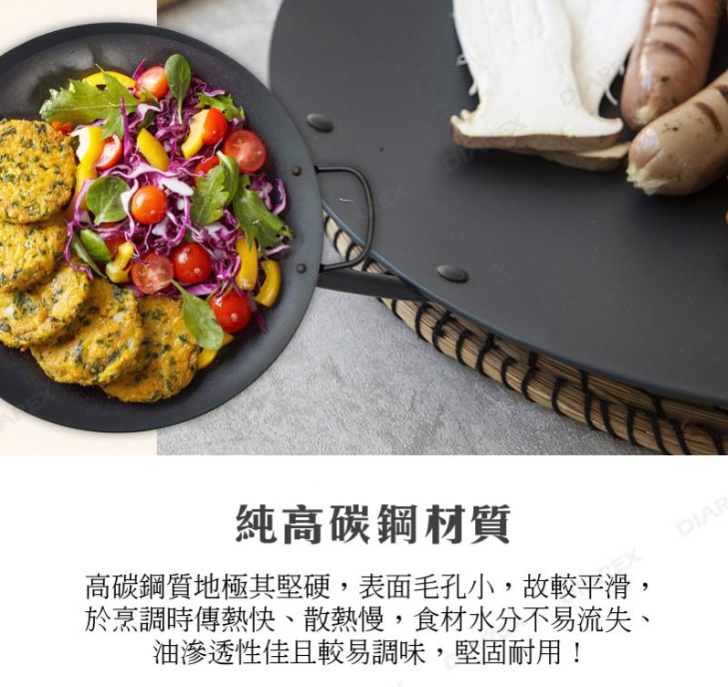 韓式碳鋼烤盤(圓形)--妙管家公司貨