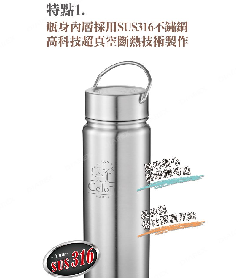 Celoii 316 真空保溫瓶 750ml