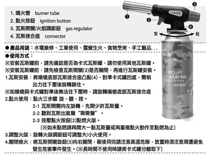 【Pro kamping領航家】防衝火噴槍 LUMOS