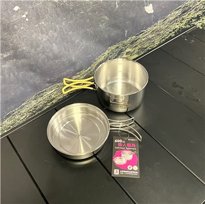【WEN LIANG 文樑】個人餐具 600cc(不鏽鋼碗&盤)
